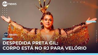Despedida: corpo de Preta Gil está no Rio de Janeiro para velório aberto ao público | #SBTBrasil