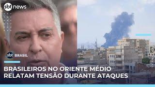 Prefeitos brasileiros se abrigam em bunker após bombardeios em Israel | #SBTBrasil 