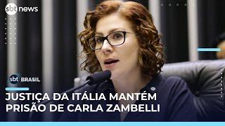 Carla Zambelli segue presa na Itália após decisão judicial | #SBTBrasil
