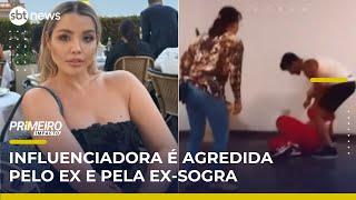Influenciadora é agredida pela ex-sogra enquanto ex a imobiliza | Primeiro Impacto (13/05/25)