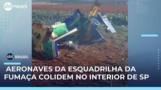 Cenipa vai investigar colisão entre aviões da esquadrilha da fumaça | #SBTBrasil