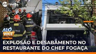 Teto do restaurante Jamile, do chef Fogaça, desaba em SP após explosão de gás | #AloVoce