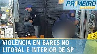 Criminosos invadem bar em Santos (SP) e agridem donos | Primeiro Impacto (21/11/24)