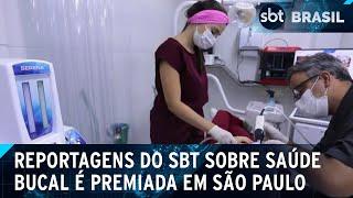 Série de reportagens do SBT sobre saúde bucal é premiada em São Paulo | SBT Brasil (25/01/25)