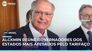 Geraldo Alckmin governadores brasileiros articulam resposta ao tarifaço dos EUA | #SBTBrasil