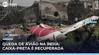 Caixa-preta do avião que caiu na Índia e matou mais de 240 pessoas é recuperada | #SBTBrasil 