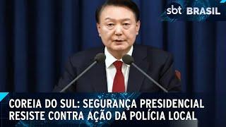 Coreia do Sul suspende execução de mandado de prisão contra presidente | SBT Brasil (03/01/25)