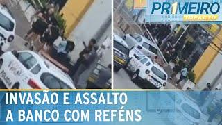 Bandidos invadem banco e fazem reféns em cidade da Grande SP | Primeiro Impacto (23/12/24)