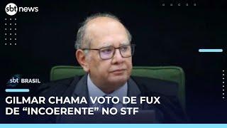 Gilmar Mendes critica voto de Fux no julgamento de Bolsonaro e outros réus | #SBTBrasil 