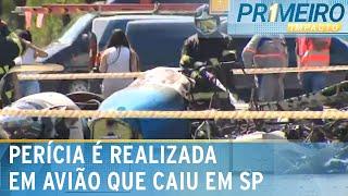 Perícia é realizada em avião que caiu em avenida de SP | Primeiro Impacto (07/02/25)