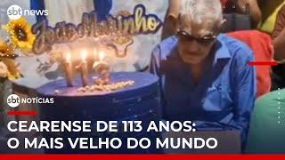 Cearense de 113 anos é reconhecido como o homem mais velho do mundo | #SBTNotícias