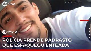 Padrasto que esfaqueou enteada por ciúmes é preso em SP | #SBTNotícias