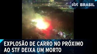 Carro explode em rua próxima ao Supremo Tribunal Federal (STF) | SBT Brasil (13/11/24)