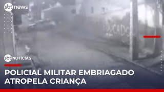 Novas imagens mostram atropelamento de criança cometido por PM reformado | #SBTNoticias