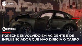 Porsche que bateu em muro é de influenciador; motorista fugiu do local | #SBTNoticias