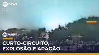 Explosão após curto-circuito em alta tensão causa apagão em Taquara (RS) | #SBTManhã
