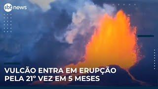 Vulcão mais ativo do mundo entra em erupção pela 21ª vez em 5 meses | #SBTNews Manhã (13/05/25)