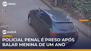 Policial penal atira por “fechada” no trânsito, acerta menina e é preso | #SBTManhã