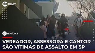 Equipe de vereador é assaltada durante gravação com Tom Zé | #SBTNoticias