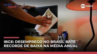 Desemprego atinge mínima da série no 4º tri e bate recorde de baixa na média anual