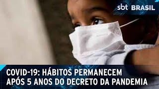 Hábitos adotados durante pandemia da covid-19 seguem no cotidiano brasileiro | SBT Brasil (10/03/25)