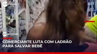 Ladrão morde dedo de comerciante durante assalto em SP | #SBTNotícias