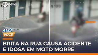 Moto "voa" e idosa morre após acidente causado por brita espalhada na rua | #AloVoce
