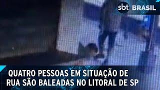 Pessoas em situação de rua são baleadas em Mongaguá (SP) | SBT Brasil (10/02/25)