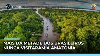 Mais da metade dos brasileiros nunca visitaram a Amazônia, mas 70% têm interesse