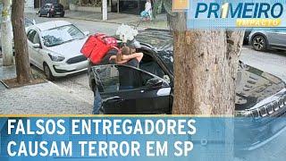 Bairro em São Paulo sofre com assaltos de falsos entregadores | Primeiro Impacto (05/02/25)