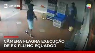 Câmera flagra execução de ex-jogador do Fluminense no Equador; esposa também morreu | #SBTNotícias