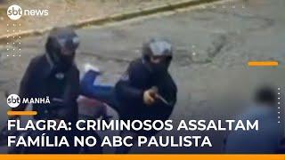 Família é assaltada na porta de casa no ABC Paulista | #SBTManhã