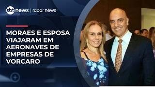 Alexandre de Moraes e esposa viajaram em aeronaves de empresas de Vorcaro, diz jornal | #RadarNews