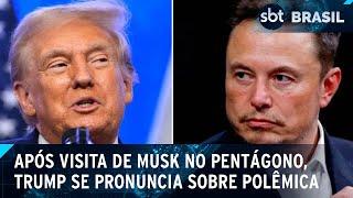 Trump nega informação de que Musk teria acesso a plano contra China | SBT Brasil (21/03/25)