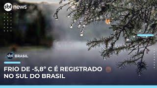 Rio Grande do Sul registra menor temperatura do ano | #SBTBrasil 