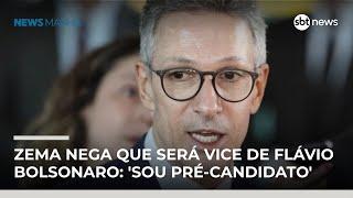 Zema nega que será vice de Flávio Bolsonaro: 'Sou pré-candidato e irei até o final' | #NewsManhã