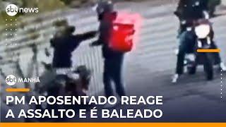 PM aposentado é baleado ao tentar pegar arma de assaltante | #SBTManhã