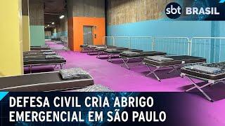 Onda de frio faz Defesa Civil criar abrigo emergencial em São Paulo | SBT Brasil (10/08/24)