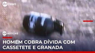 Homem joga granada em loja após não receber pagamento de dívida | #SBTNoticias