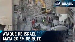 Bombardeios de Israel deixam pelo menos 11 mortos no Líbano e 19 em Gaza | SBT Brasil (23/11/24)