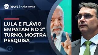Meio/Ideia: Lula e Flávio Bolsonaro empatam em cenário de segundo turno | #RadarNews