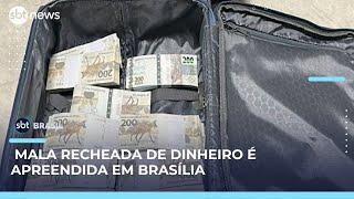 PF apreende mala com mais de R$ 1,2 milhão no Aeroporto de Brasília | SBT Brasil (20/05/25)