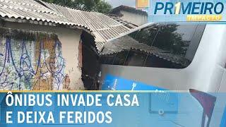 Ônibus invade casa na zona sul de SP e deixa três feridos | Primeiro Impacto (30/01/25)