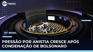 Condenação de Bolsonaro movimenta direita e aumenta pressão por anistia | #SBTBrasil 