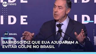 Barroso revela que pediu ajuda dos EUA para defender democracia brasileira | SBT Brasil (12/05/25)