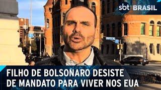 Eduardo Bolsonaro diz que vai se licenciar do mandato e ficar nos EUA | SBT Brasil (18/03/25)