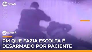 Flagra: Paciente desarma policial e dispara dentro de hospital | #SBTManhã