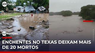 Número de mortos em enchentes no Texas sobe para 27 | #SBTNotícias