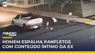 Homem espalha panfletos com conteúdo íntimo da ex e é preso | Primeiro Impacto (06/05/25)
