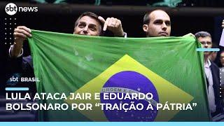 Bolsonaro deveria enfrentar outro julgamento por ser "traidor da pátria", diz Lula | #SBTBrasil